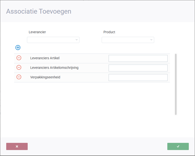 Leverancier Product aanmaken